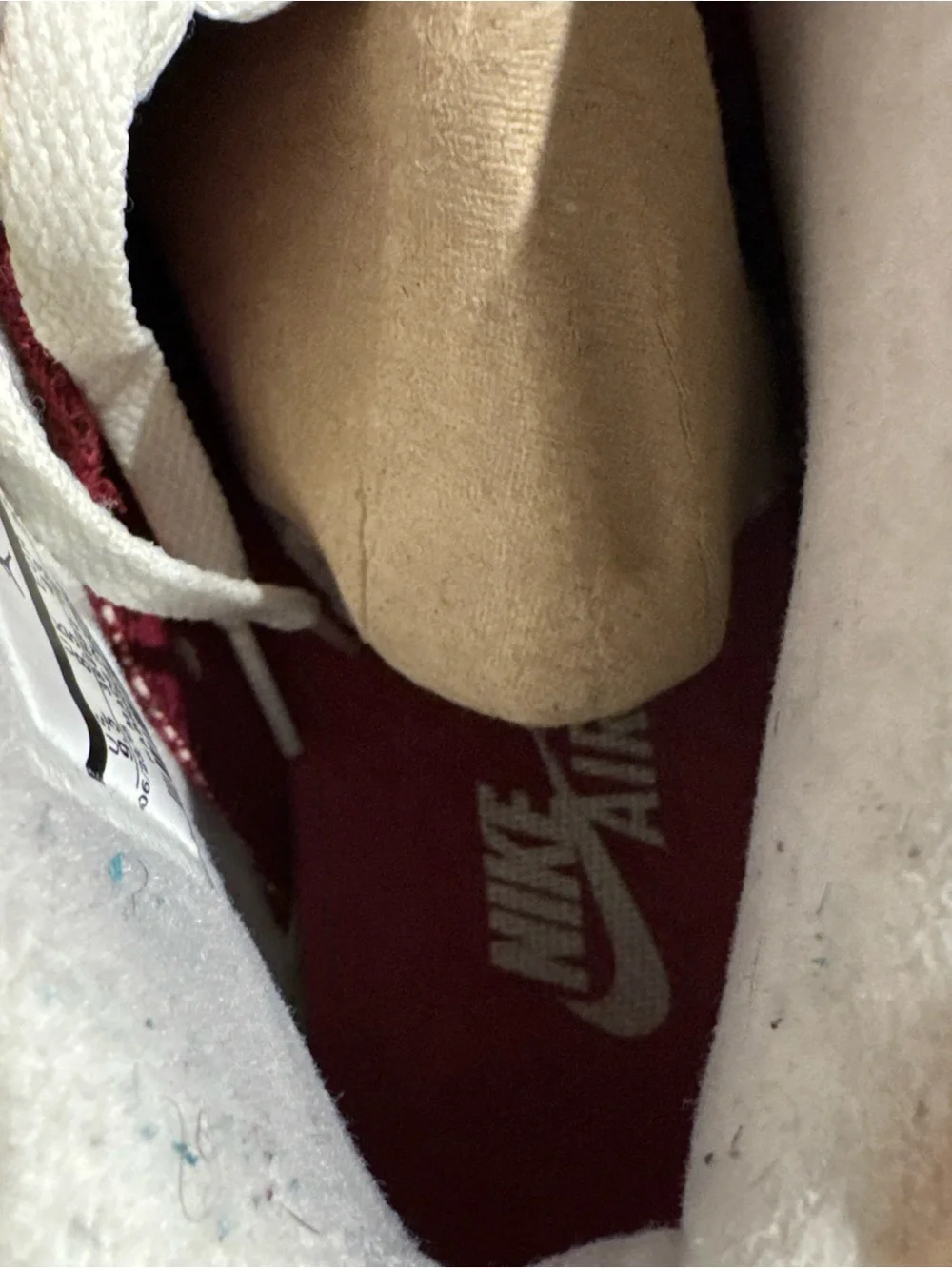 Jordan Men’s Athletic Shoes - Cream and Maroon